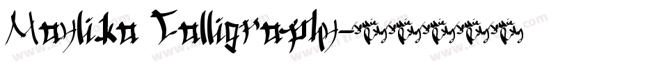 Maylika Calligraphy字体转换